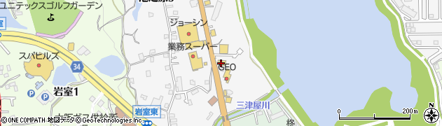 餃子の王将　亀の甲店周辺の地図