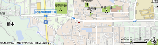 奈良県桜井市阿部4周辺の地図