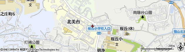 広島県福山市北美台2周辺の地図