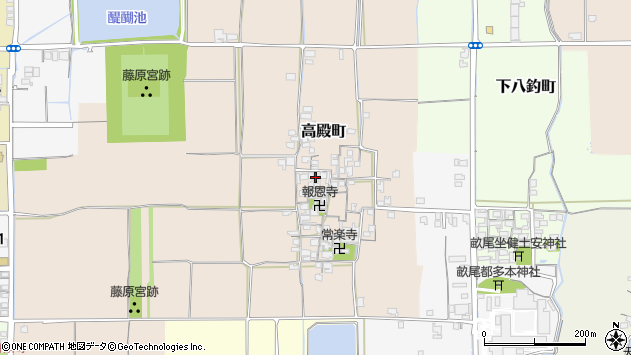 〒634-0027 奈良県橿原市高殿町の地図