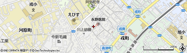 大阪府泉大津市上之町周辺の地図