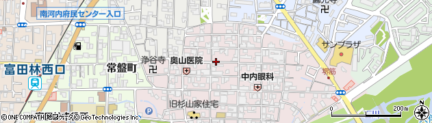 大阪府富田林市富田林町周辺の地図
