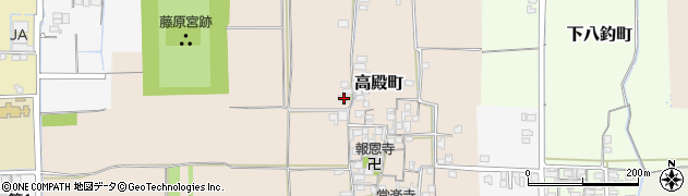 奈良県橿原市高殿町322周辺の地図