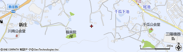 岡山県浅口郡里庄町新庄周辺の地図