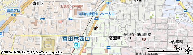 大阪府富田林市常盤町10周辺の地図
