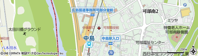 広島県広島市安佐北区可部南周辺の地図