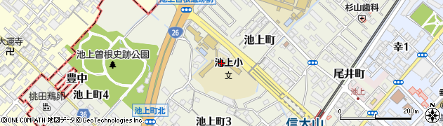 和泉市立池上小学校周辺の地図