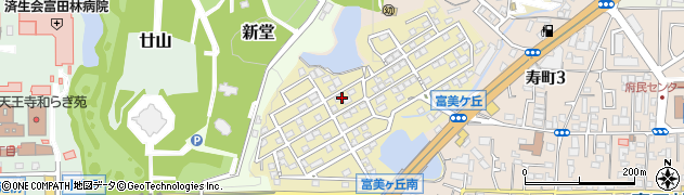 大阪府富田林市富美ケ丘町周辺の地図