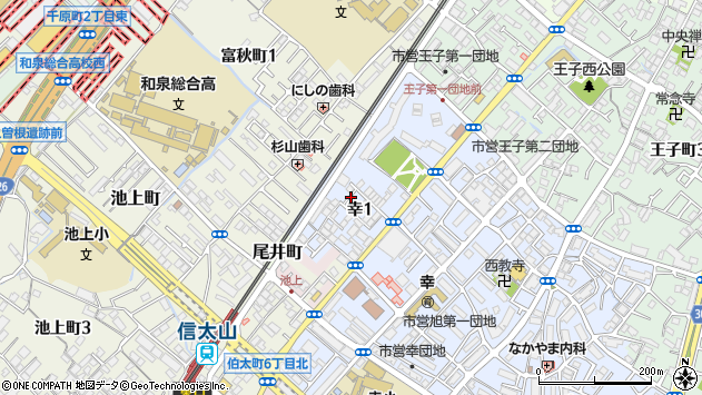 〒594-0005 大阪府和泉市幸の地図