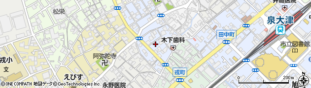 大阪府泉大津市本町周辺の地図