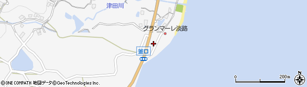 兵庫県淡路市釜口1972周辺の地図