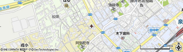ユニライフ泉大津ライクシーガル管理事務所周辺の地図