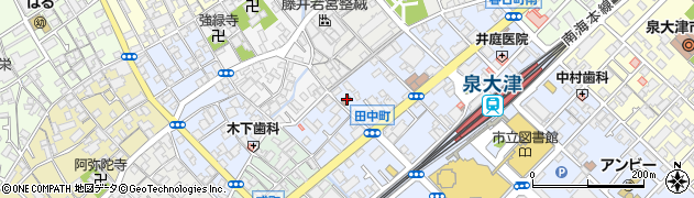 泉大津田中郵便局 ＡＴＭ周辺の地図