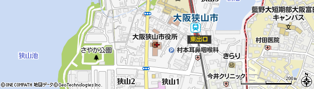 大阪府大阪狭山市周辺の地図