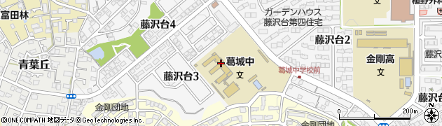 富田林市立葛城中学校周辺の地図