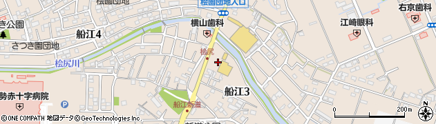 ココカラファイン伊勢船江店周辺の地図