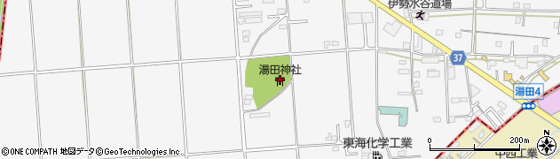 湯田神社周辺の地図