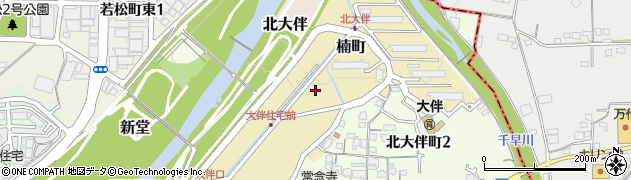 大阪府富田林市楠町周辺の地図