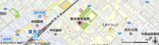 泉大津市職員労働組合周辺の地図