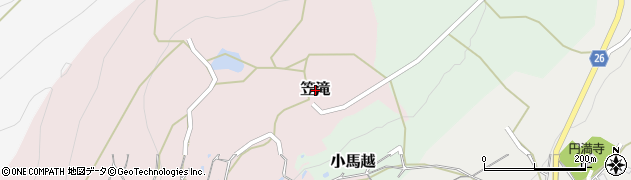 香川県土庄町（小豆郡）笠滝周辺の地図