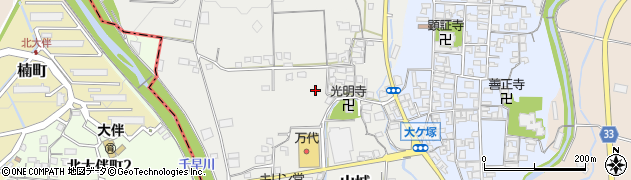 大阪府河南町（南河内郡）山城周辺の地図