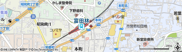 ローソン近鉄富田林駅前店周辺の地図