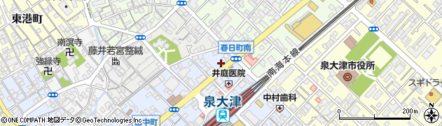 池田泉州銀行泉大津支店 ＡＴＭ周辺の地図