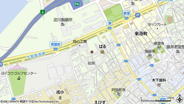 〒595-0052 大阪府泉大津市西港町の地図