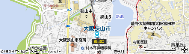 大阪狭山市駅周辺の地図