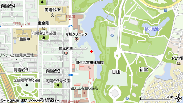 〒584-0082 大阪府富田林市向陽台の地図