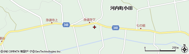 広島県東広島市河内町小田1159周辺の地図