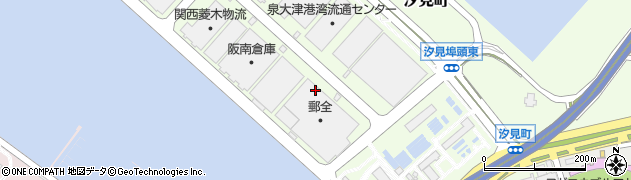 大阪府泉大津市汐見町周辺の地図
