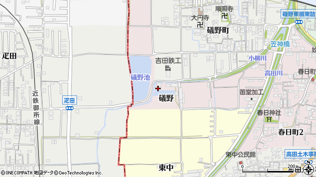 〒635-0093 奈良県大和高田市礒野町の地図