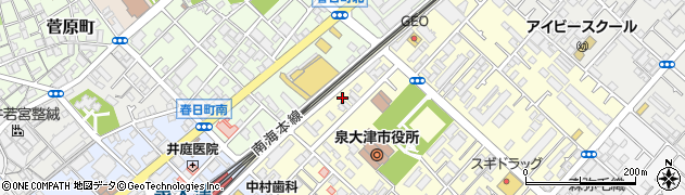 大阪府泉大津市東雲町10周辺の地図