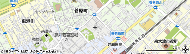 大阪府泉大津市若宮町3周辺の地図