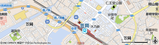 笠岡駅前郵便局 ＡＴＭ周辺の地図