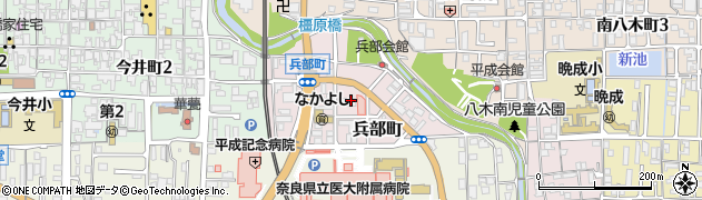 奈良県橿原市兵部町周辺の地図