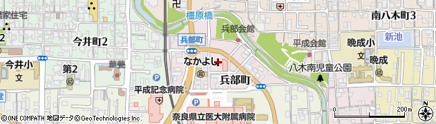 奈良県橿原市兵部町周辺の地図