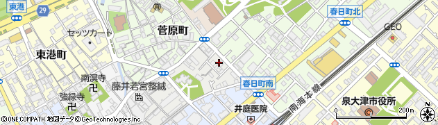 大阪府泉大津市若宮町2周辺の地図