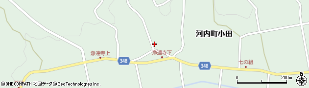 広島県東広島市河内町小田1298周辺の地図