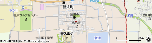 奈良県橿原市膳夫町332周辺の地図