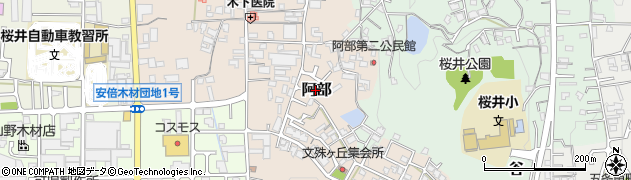奈良県桜井市阿部658-23周辺の地図