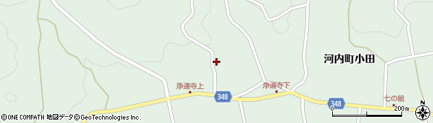 広島県東広島市河内町小田1185周辺の地図