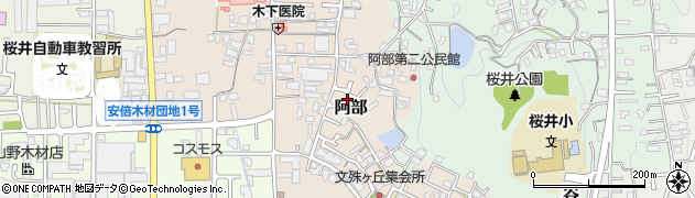 奈良県桜井市阿部608周辺の地図