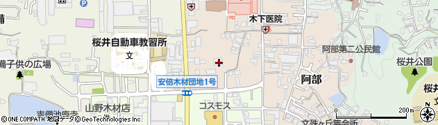 奈良県桜井市阿部291周辺の地図