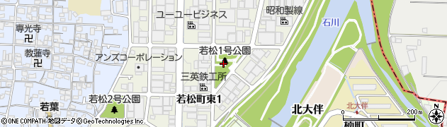 若松1号児童公園周辺の地図
