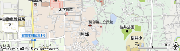 奈良県桜井市阿部589周辺の地図