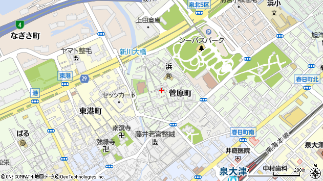 〒595-0066 大阪府泉大津市菅原町の地図