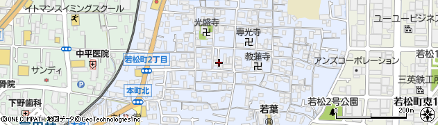 大阪府富田林市若松町周辺の地図