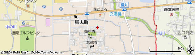 奈良県橿原市膳夫町287周辺の地図